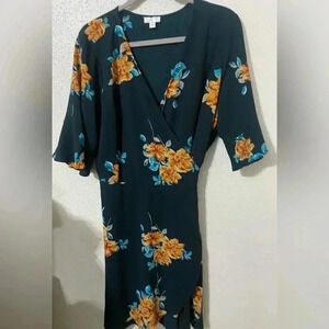 Charming Charlie Floral Wrap Dress. Size XL Like New